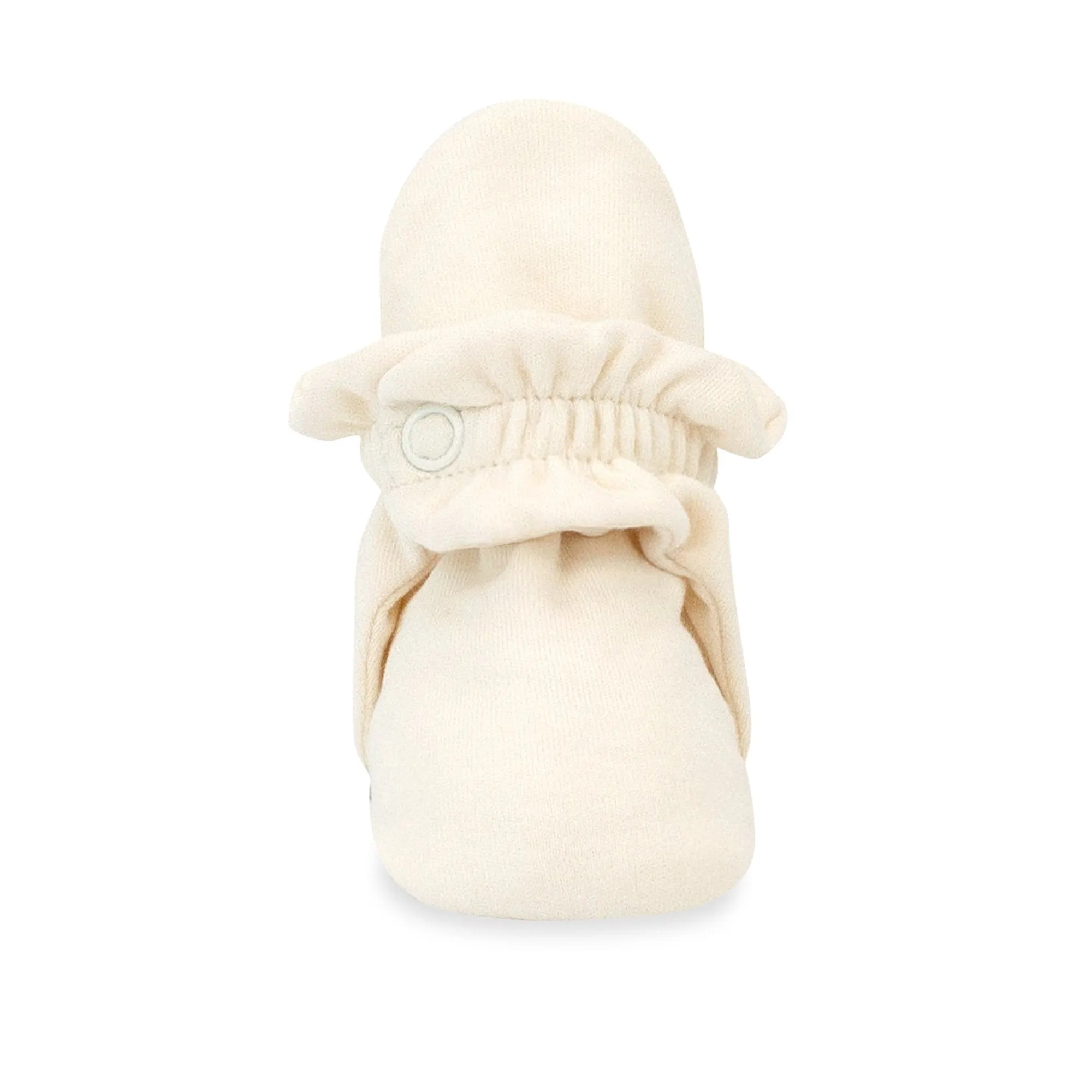 Organic Cotton Gripper Baby Bootie - Cream