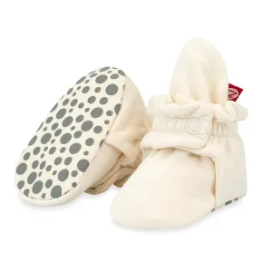 Organic Cotton Gripper Baby Bootie - Cream