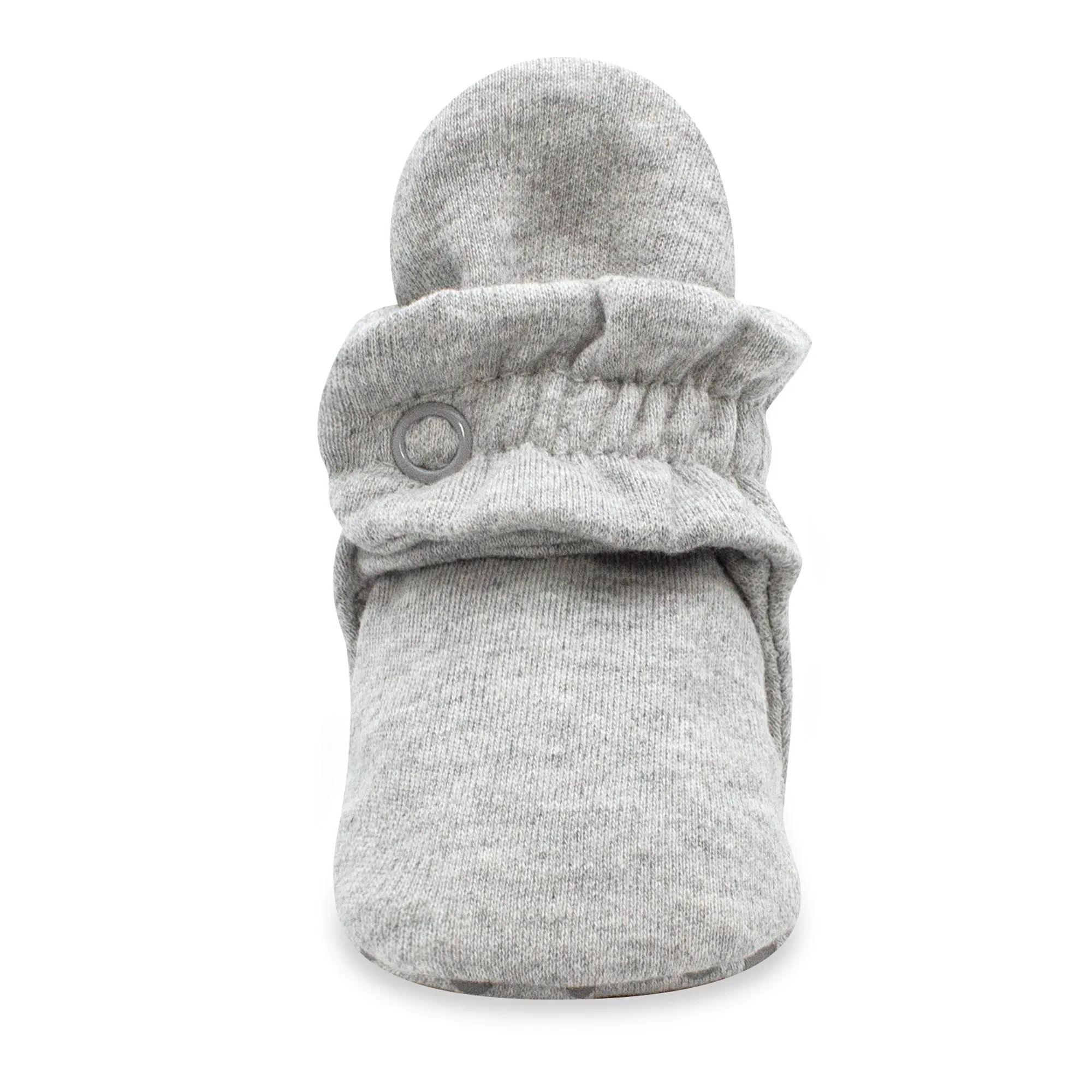 Organic Cotton Gripper Baby Bootie - Heather Gray