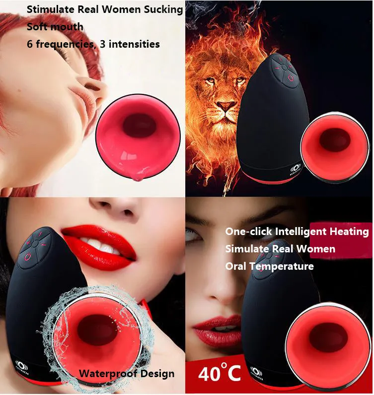 Otouch Upgraded Vibrating Masturbator Intelligent Heating Waterproof Oral Toy