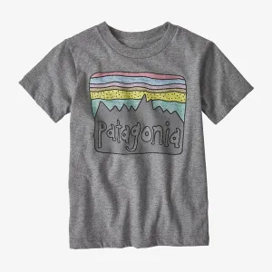 Patagonia Baby Fitz Roy Skies T-Shirt - Gravel Heather