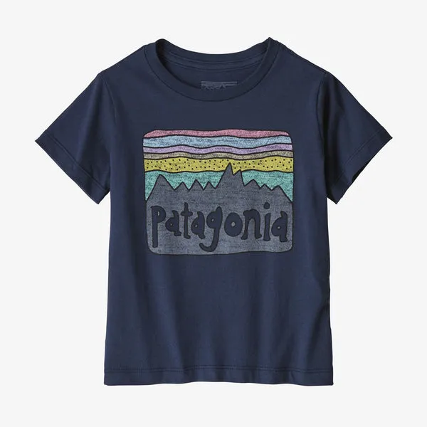 Patagonia Baby Fitz Roy Skies T-Shirt - New Navy