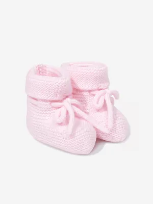 Paz Rodriguez Baby Girls Wool Knit Booties in Pink