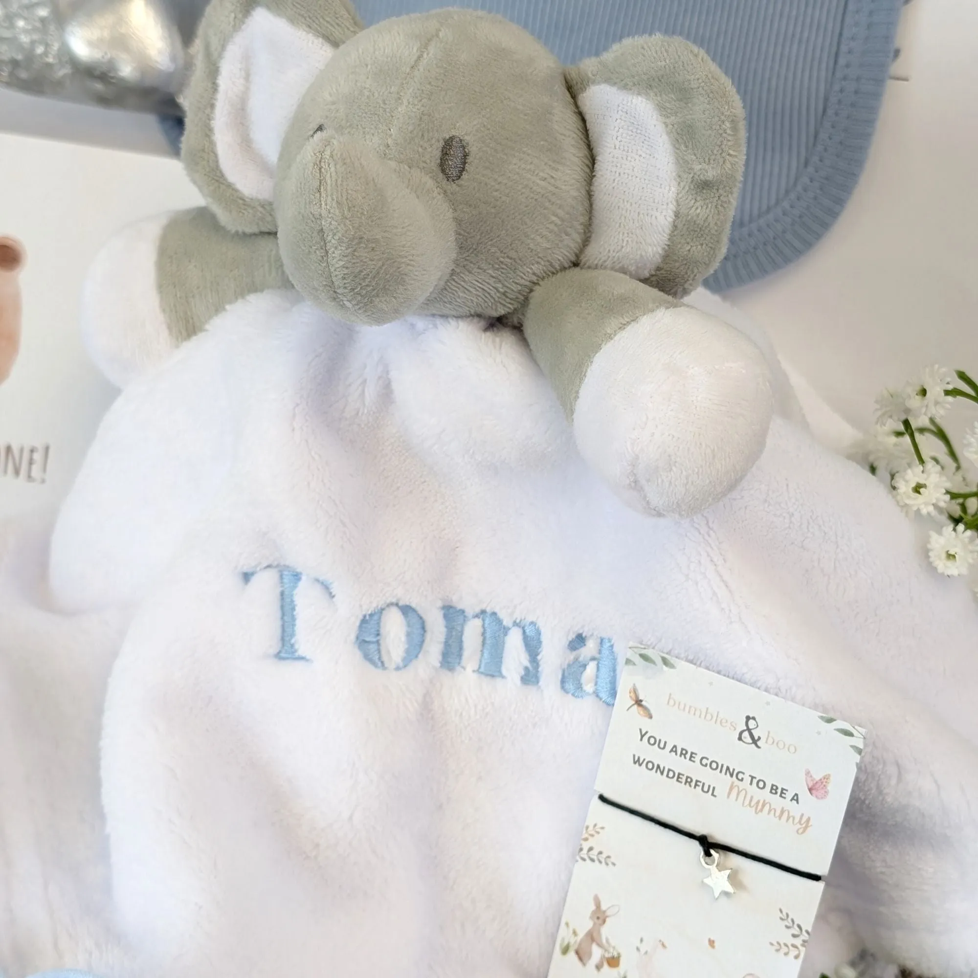 Personalised New Mum & Baby Boy Gifts Hamper Bundle Of Love