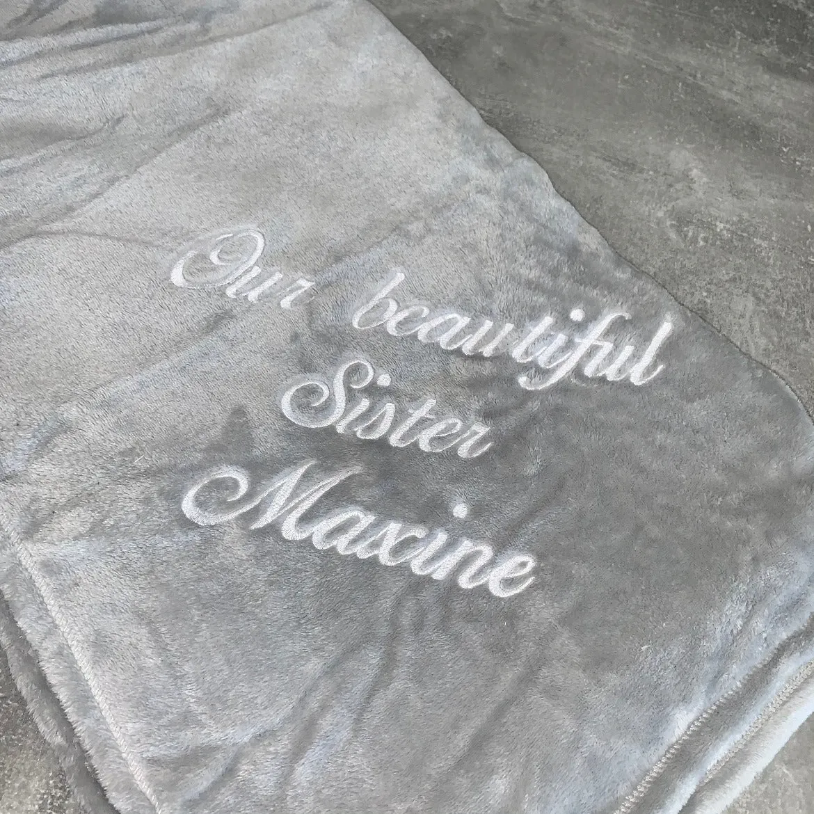 Personalized Embroidered Soft Blanket - Unique Message