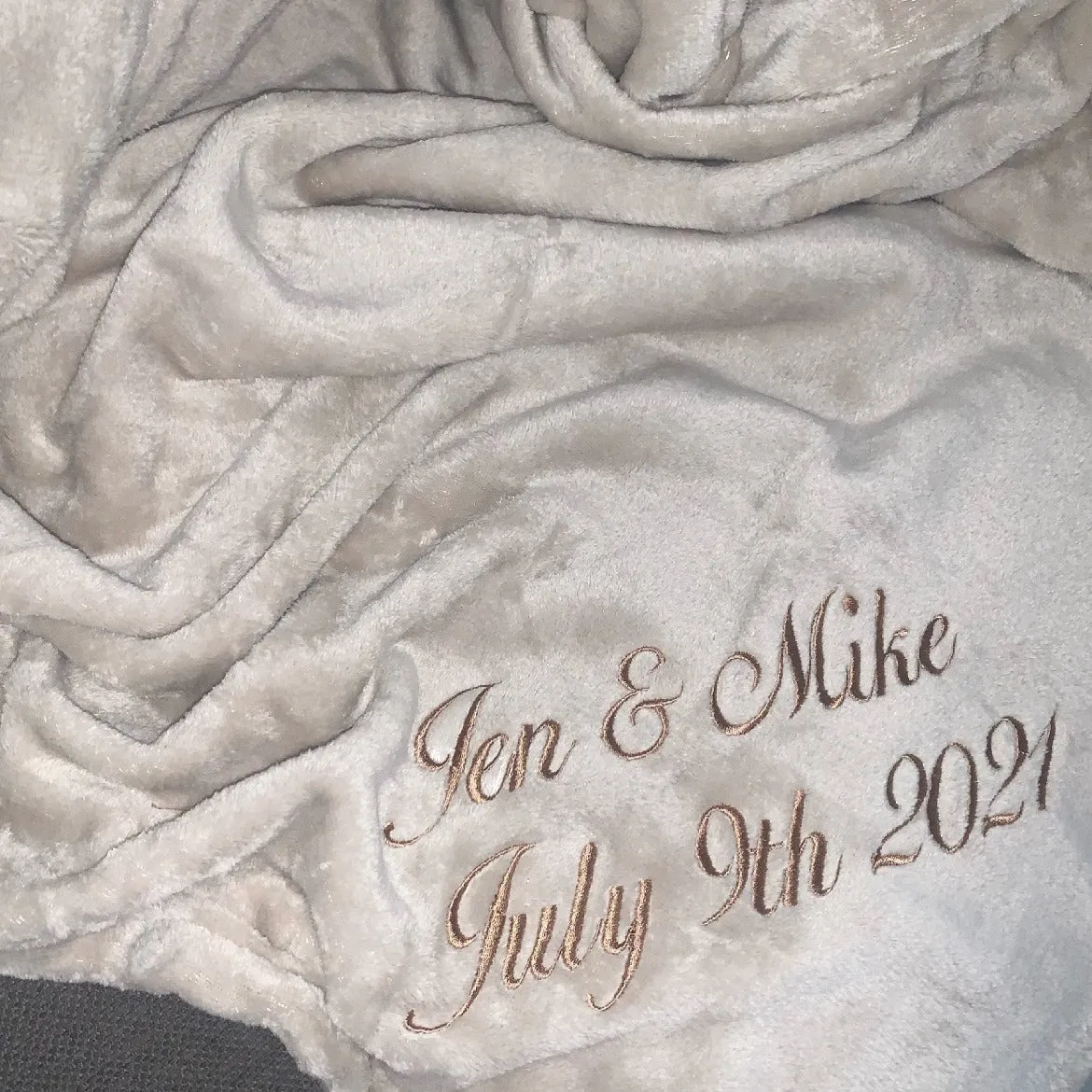 Personalized Embroidered Soft Blanket - Unique Message