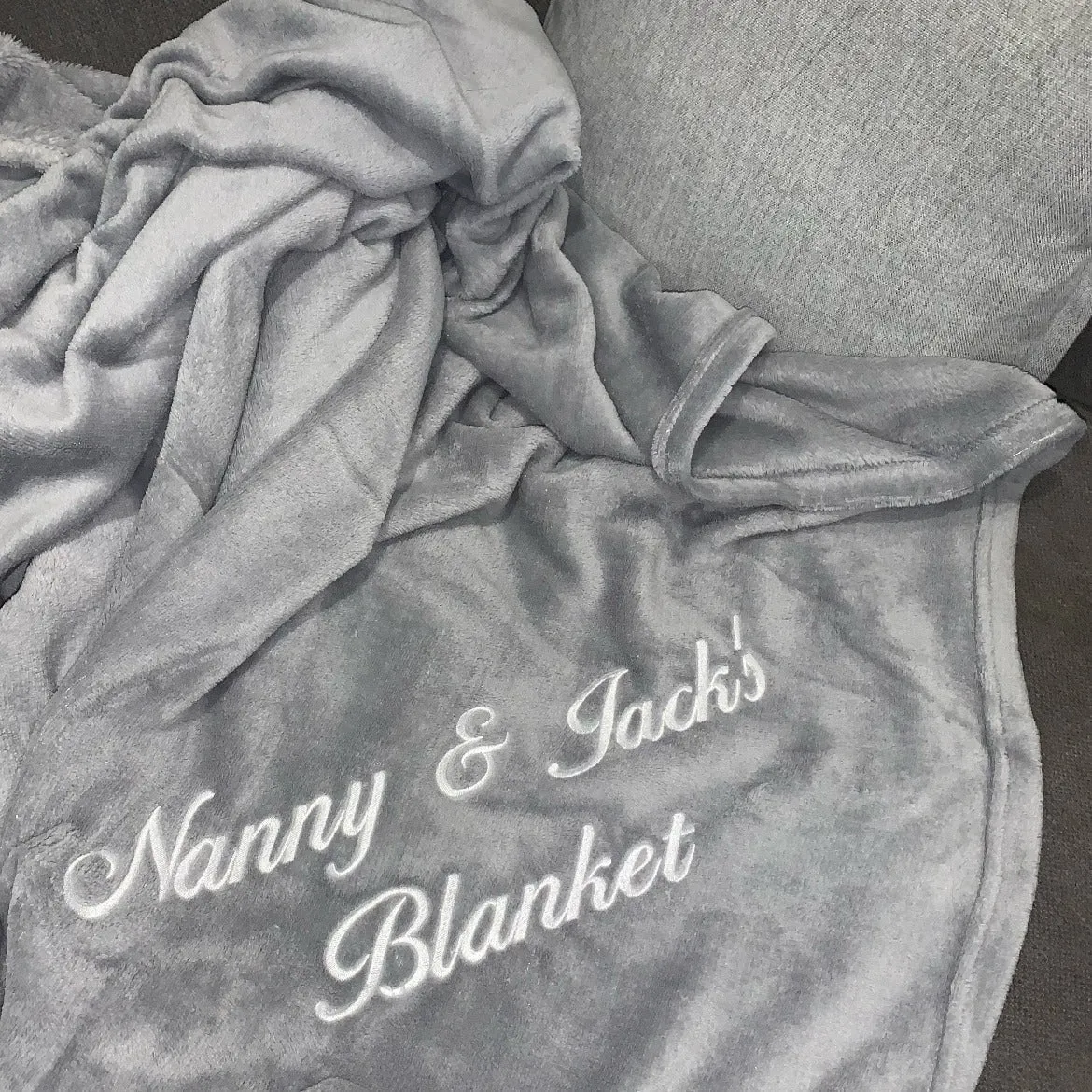 Personalized Embroidered Soft Blanket - Unique Message