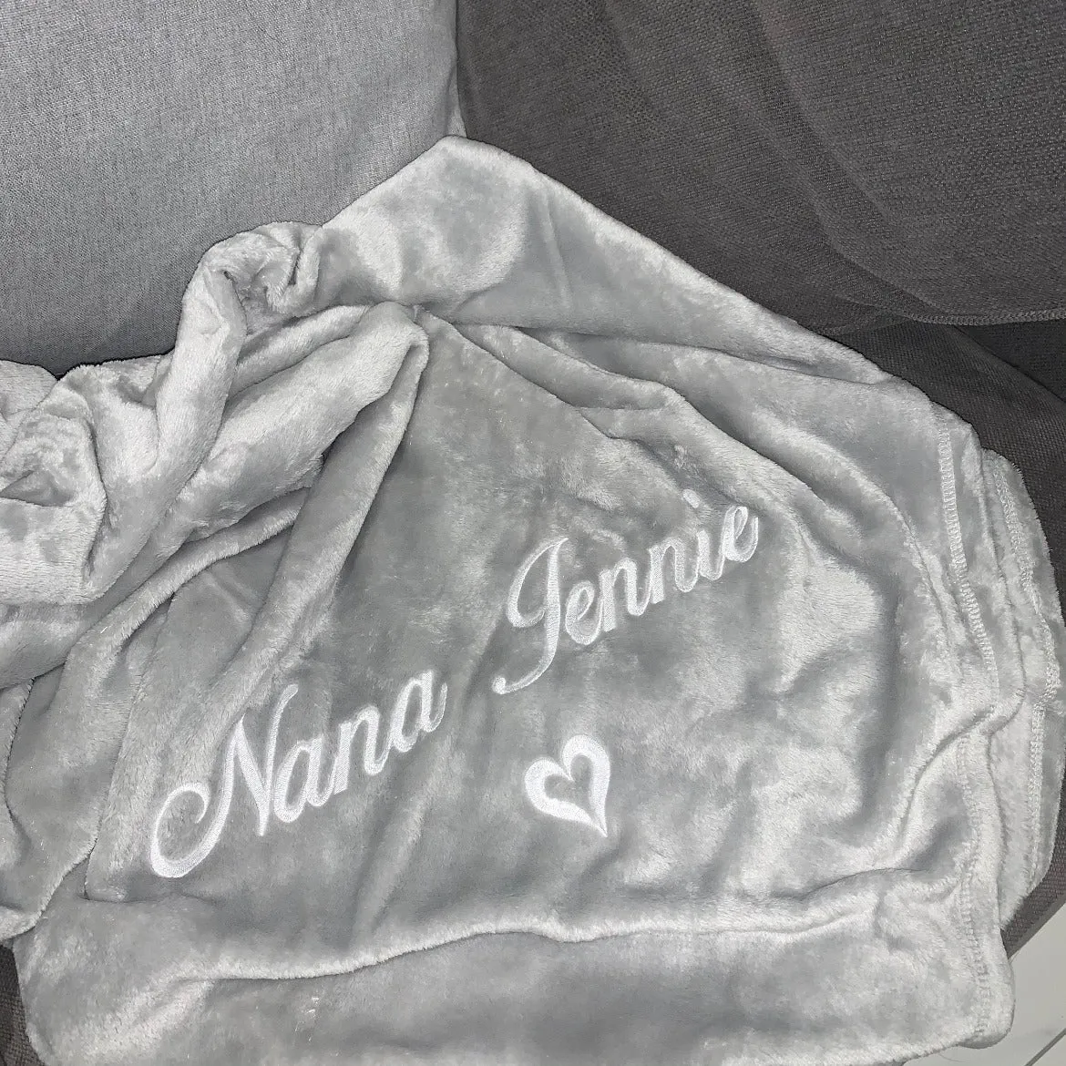 Personalized Embroidered Soft Blanket - Unique Message