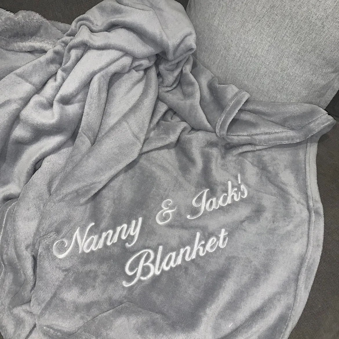 Personalized Embroidered Soft Blanket - Unique Message