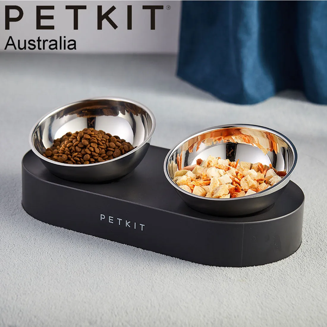 Petkit Fresh Nano 15 Degree adjustable Pet Cat Dog Elevated Stainless Steel Feed Feeding Double Bowl