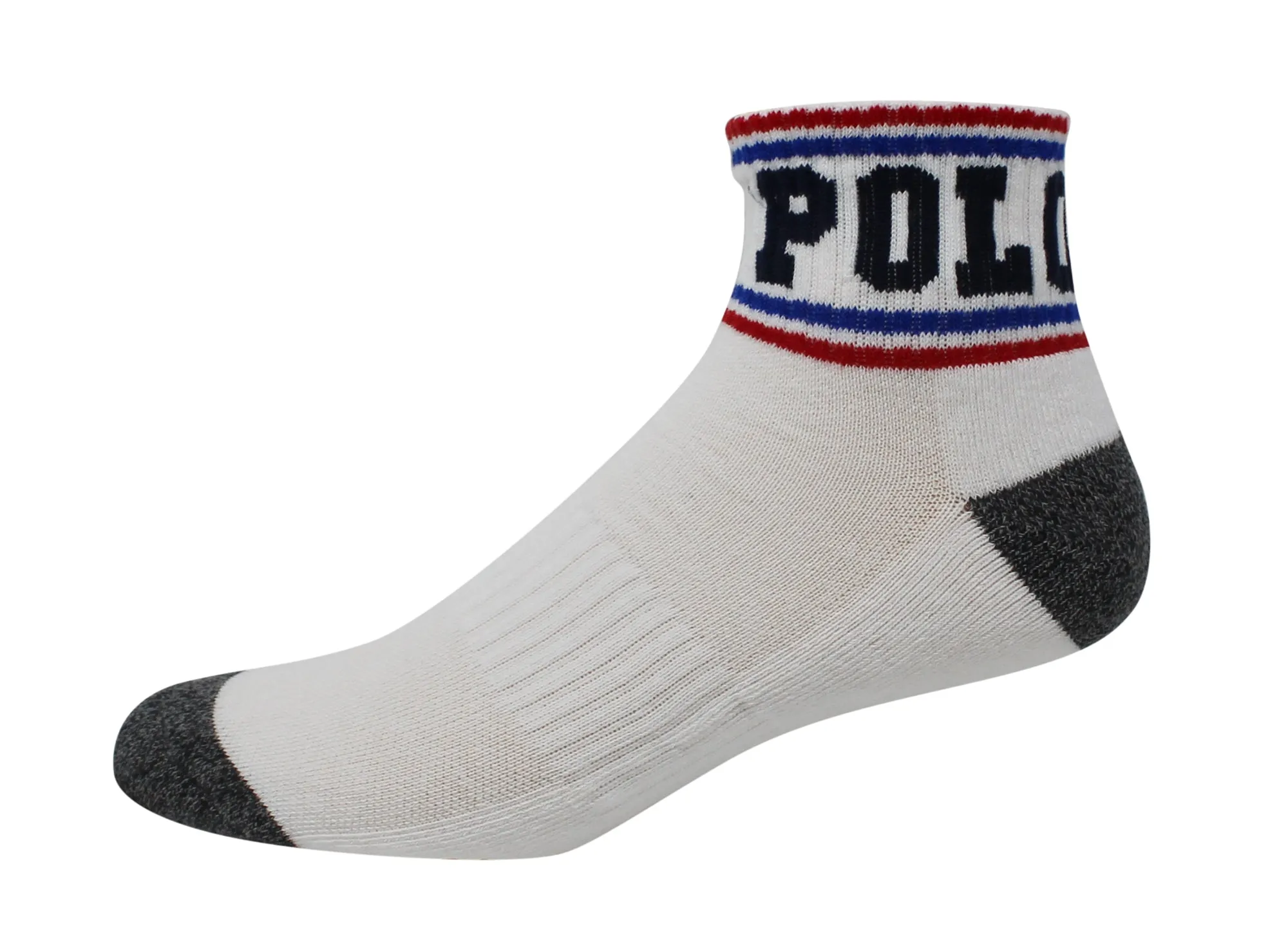 Polo Ralph Lauren Men's 3-Pack Athletic Americana Quarter Sock Polo Embroidery