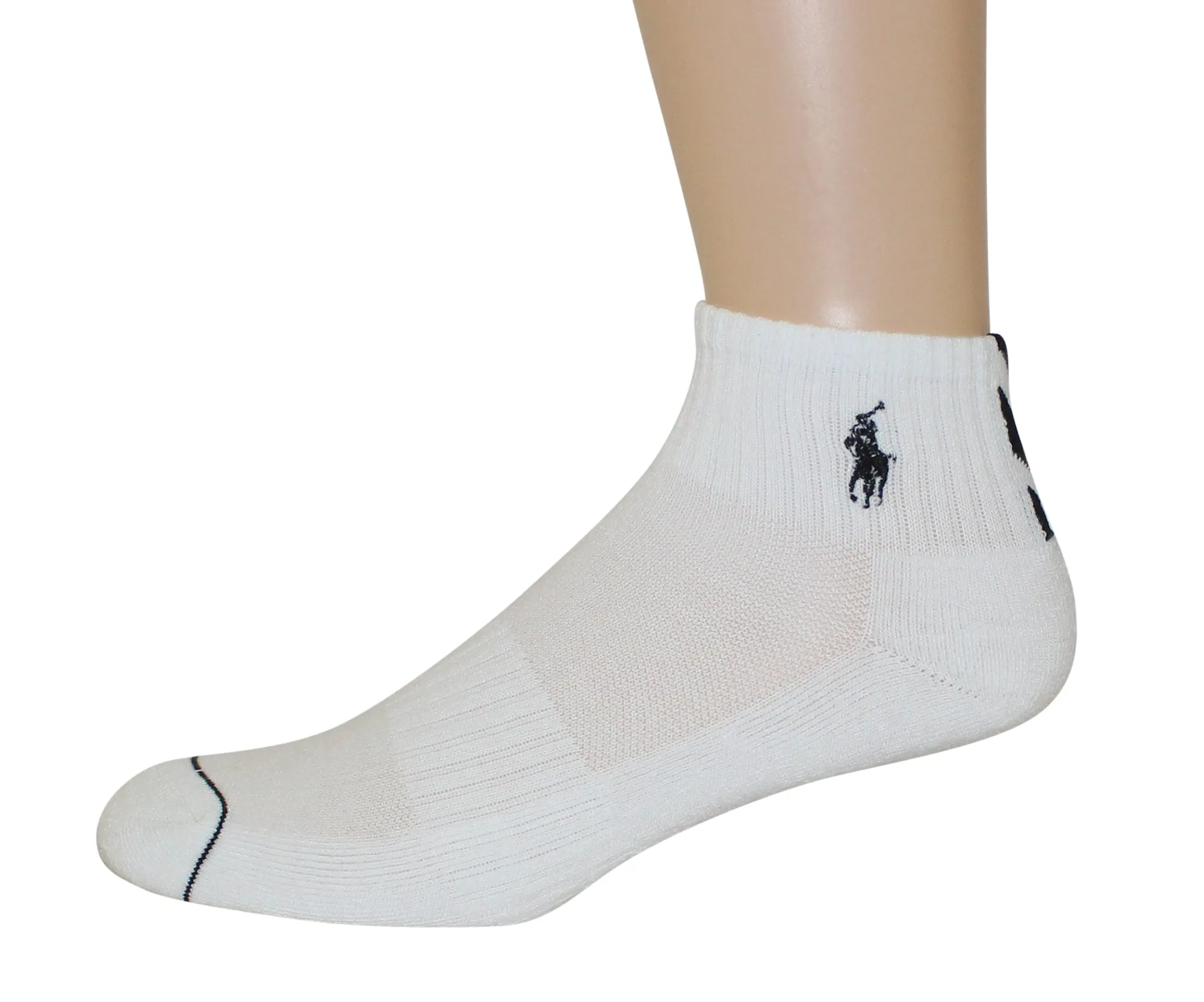 Polo Ralph Lauren Men's 6-Pack Athletic Chevron Quarter Sock