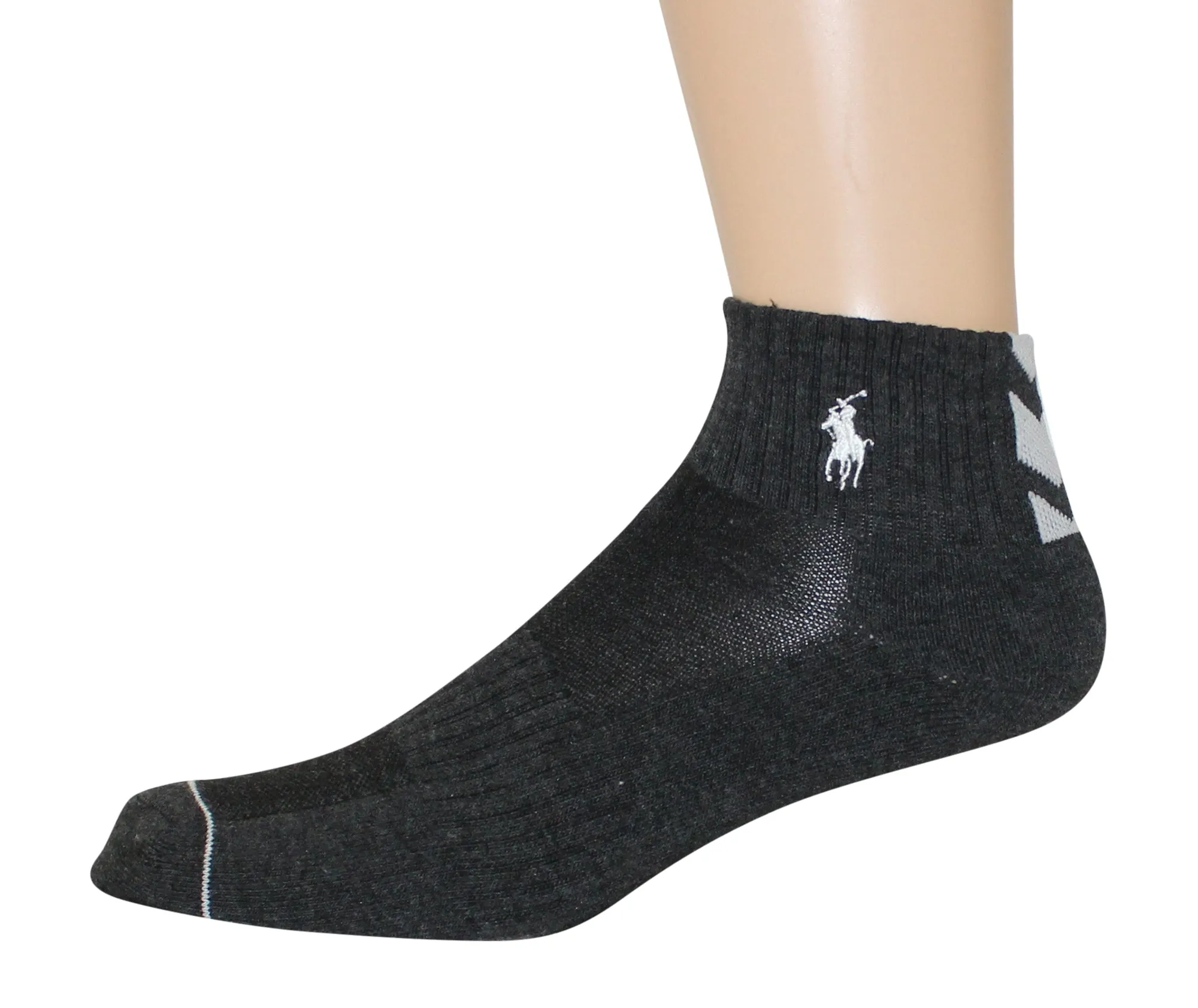 Polo Ralph Lauren Men's 6-Pack Athletic Chevron Quarter Sock