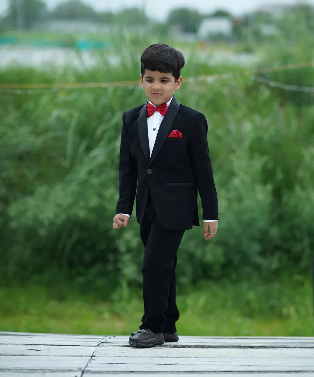 Pre-Order: Jade Black Formal Coat Suit for Party for Boys (DM For Price)