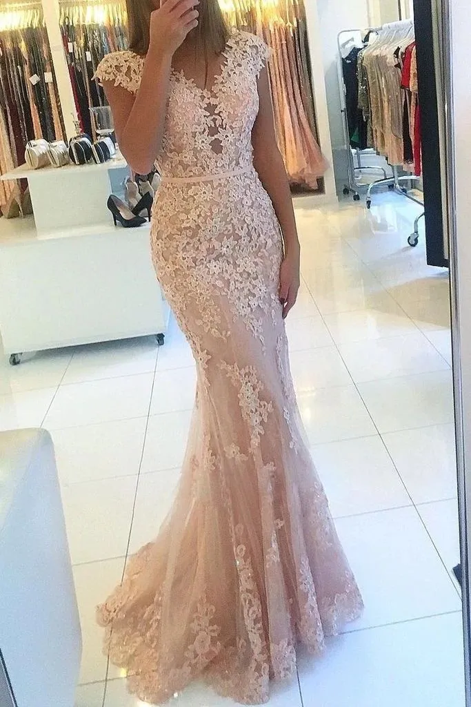 Prom Dresses Mermaid/Trumpet Tulle With Appliques