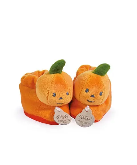 Pumpkin baby booties