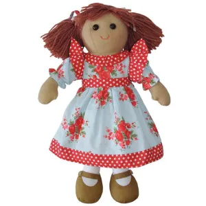 Rag Doll - Blue With Red Roses