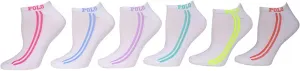 Ralph Lauren Women's 6-Pack Block Polo on Sole Low Cut Socks