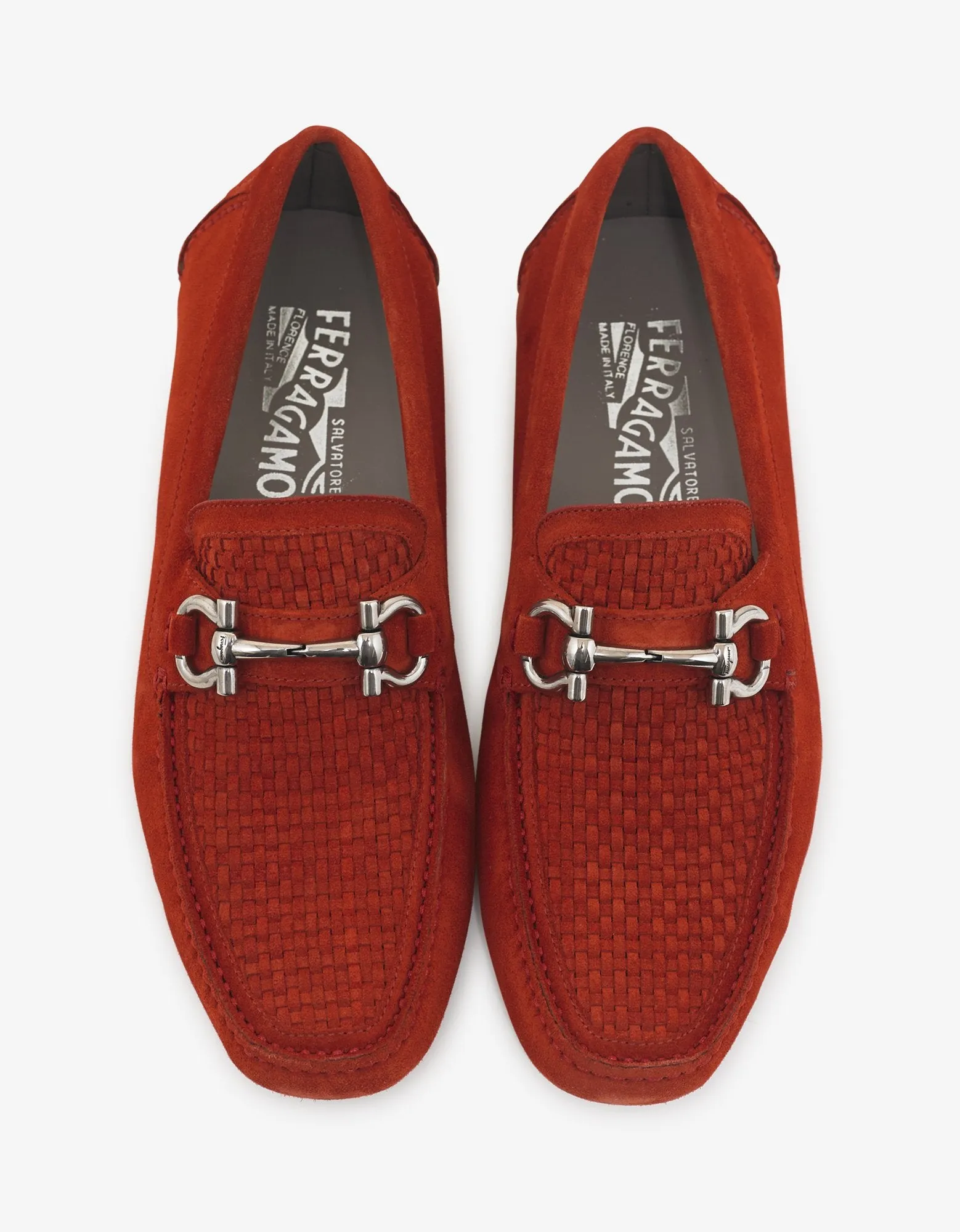 Red Parigi Suede Leather Driving Shoes