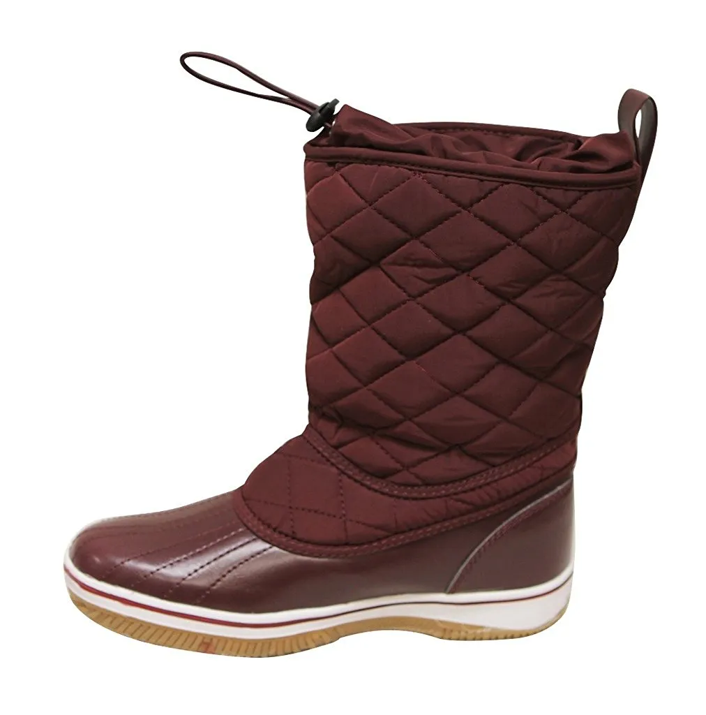 Refresh Snow-01 Women's round toe fabric shaft adjustable opening with knot winter snow boots