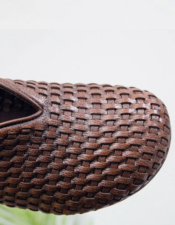 Retro Woven Comfortable Big Size Shoes 35-41