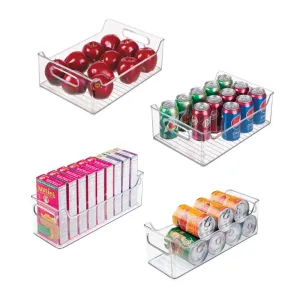 RPET Fridge/Freeze Bins (Set of 4) Clear