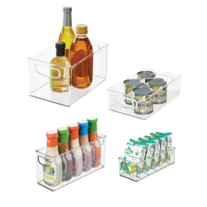 RPET Linus Cabinet/Pantry Bins (Set of 4) Clear