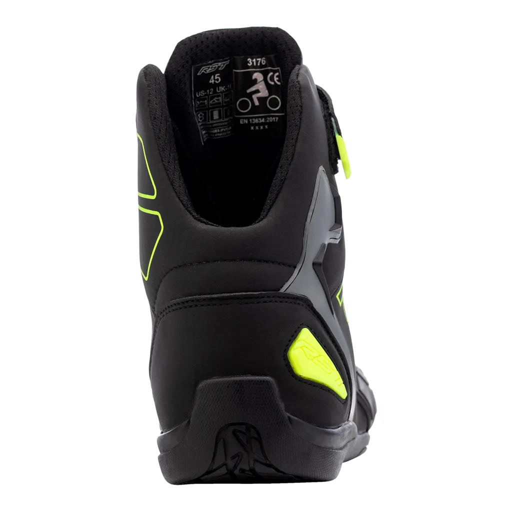 RST Sabre Moto Shoe CE Boots - Black / Grey / Fluo Yellow