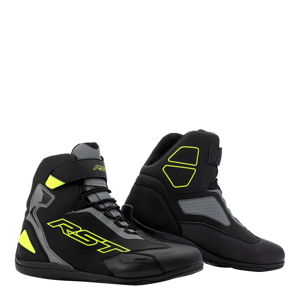 RST Sabre Moto Shoe CE Boots - Black / Grey / Fluo Yellow