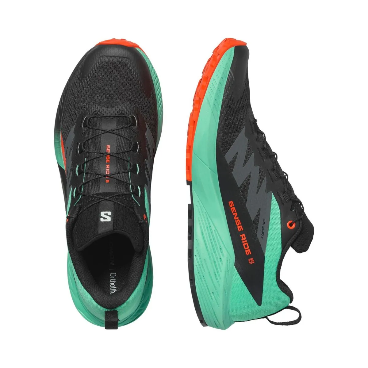 Salomon Sense Ride 5 Black Green AW24 Shoes