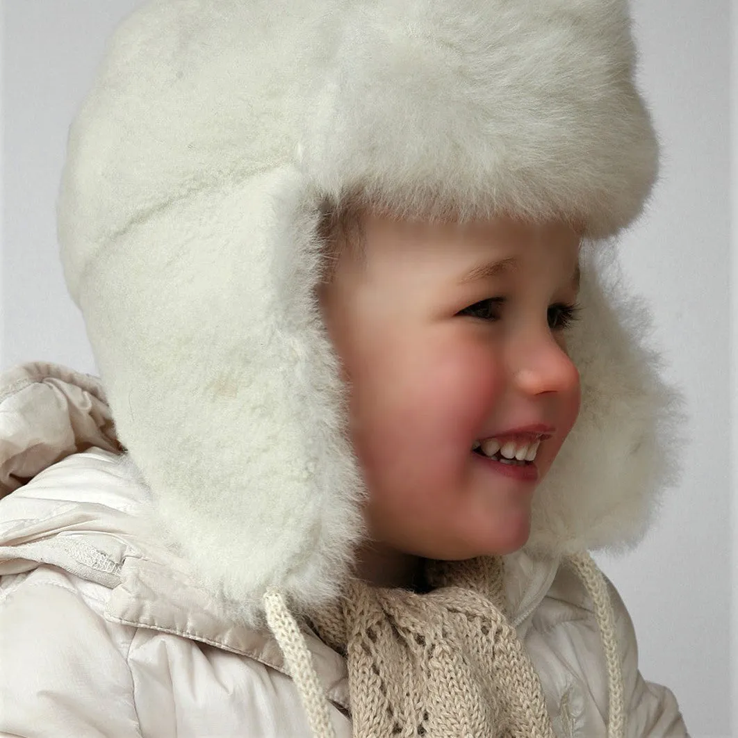 Samantha Holmes Newborn Trapper Alpaca Fur Hat