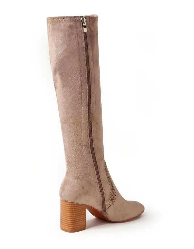 Sari Microsuede Boots Taupe