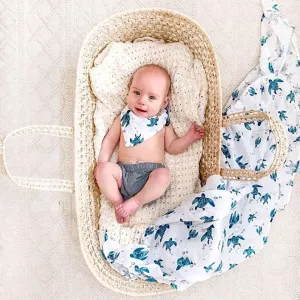 Sea Turtle Muslin Swaddle Blanket