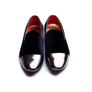 Shiny Heel and Toe Men Simple Loafer Shoes