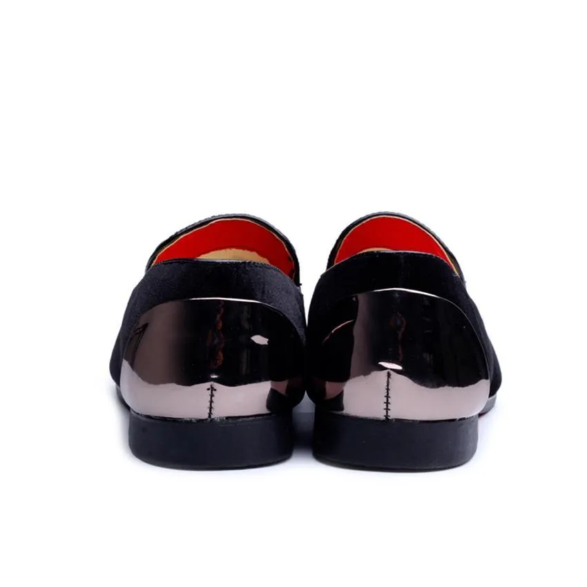 Shiny Heel and Toe Men Simple Loafer Shoes