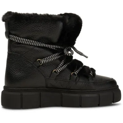 Shoe The Bear Tove Winter Boots -Black Leather