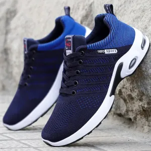 Shoes men new trend men's shoes breathable lace-up running shoes light casual sports shoes