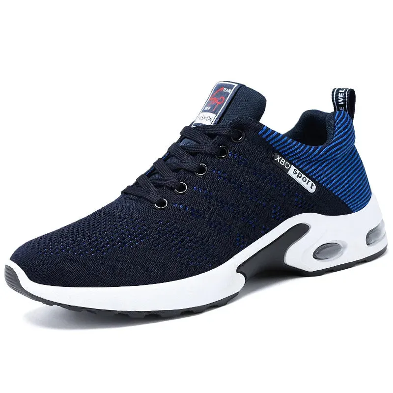 Shoes men new trend men's shoes breathable lace-up running shoes light casual sports shoes