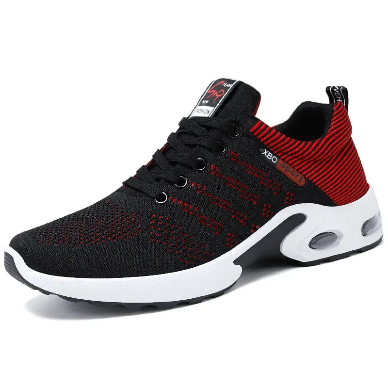 Shoes men new trend men's shoes breathable lace-up running shoes light casual sports shoes