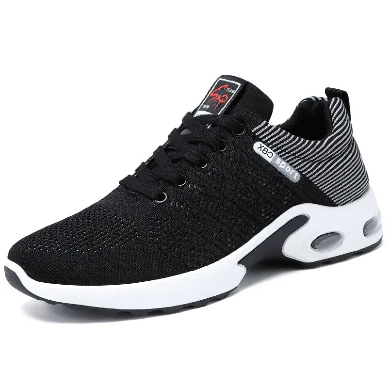 Shoes men new trend men's shoes breathable lace-up running shoes light casual sports shoes