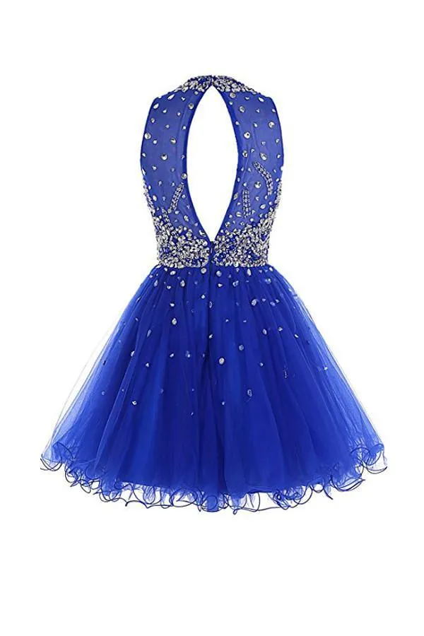 Short Tulle Beading Homecoming Dress Prom Gown  PG037