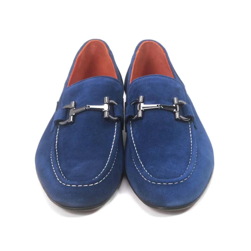 Sigotto Uomo Ocean Blue Suele Bit Leather Sole Loafer