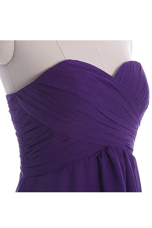 Simply Chiffon Strapless Bridesmaid Dress Homecoming Dress  PG039