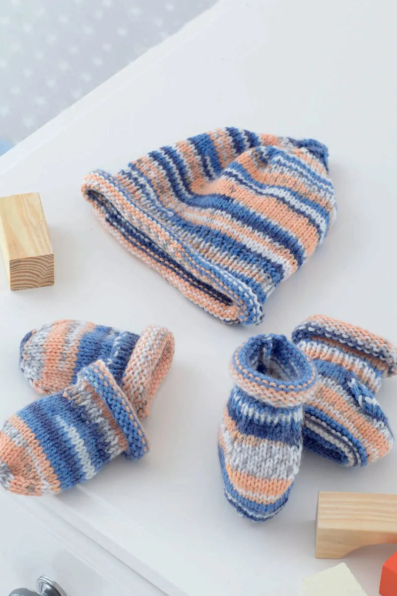 Sirdar Snuggly Baby Crofter DK Patterns - 4798 Blanket, Hat, Booties, & Mittens - PDF Download