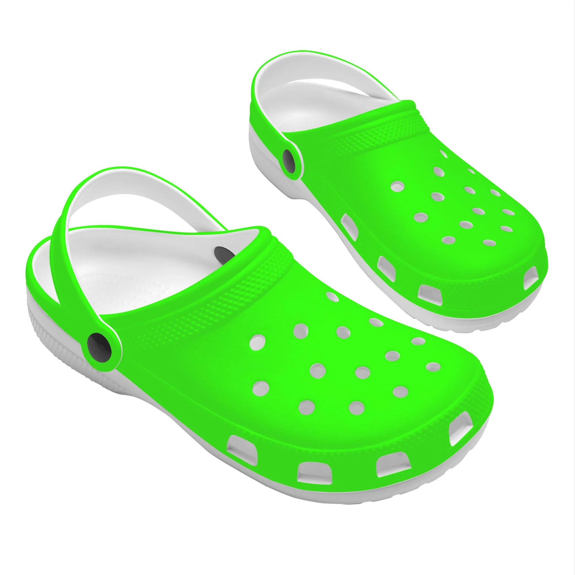 Snooty Fox Art Crocs Clogs - Bright Green