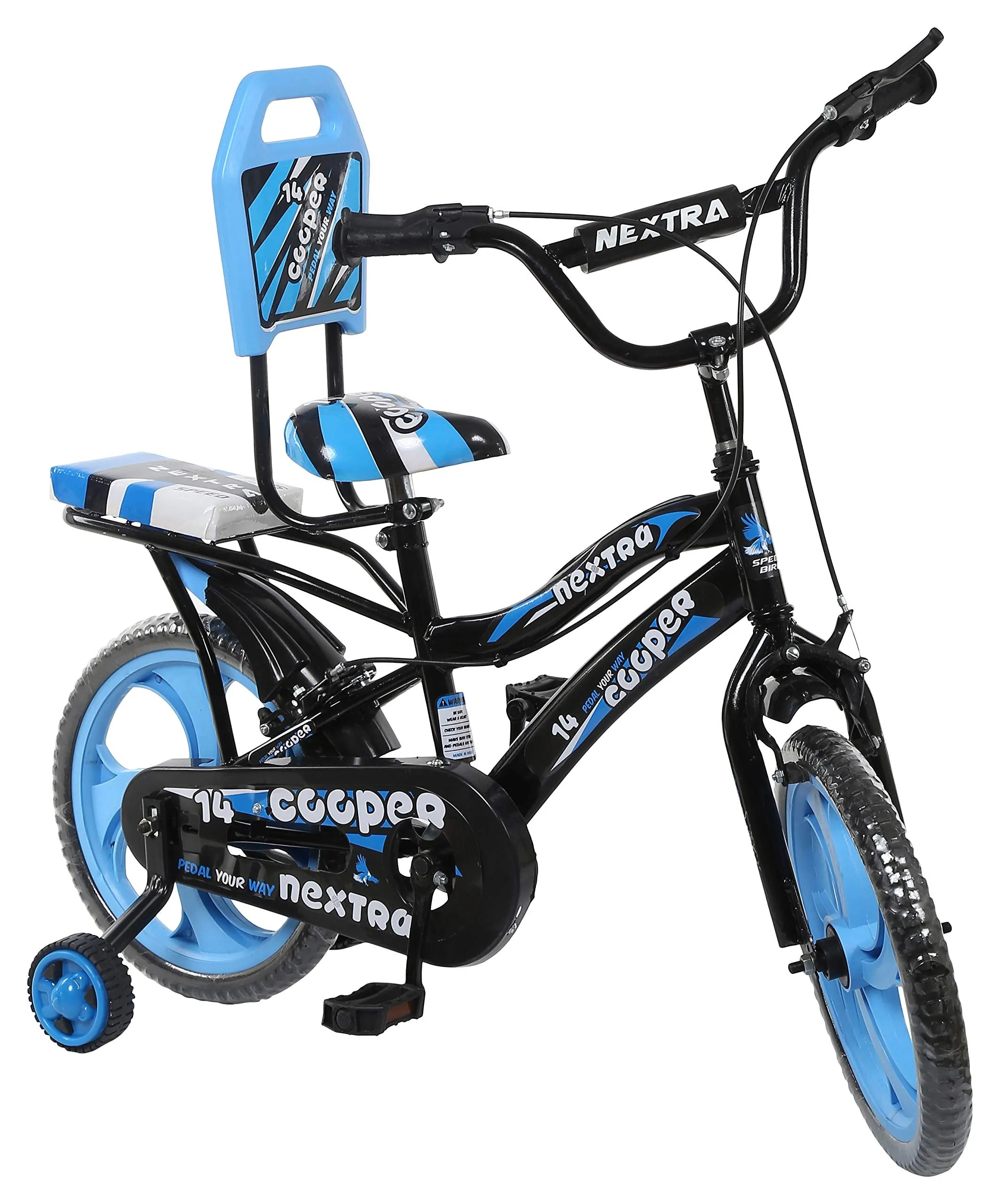 SPEED BIRD Cooper Kids Cycle 16-T Baby Cycle for Boys & Girls - Age Group 3-8 Years (Cooper Blue) (Blue, Cooper) 16 Inches