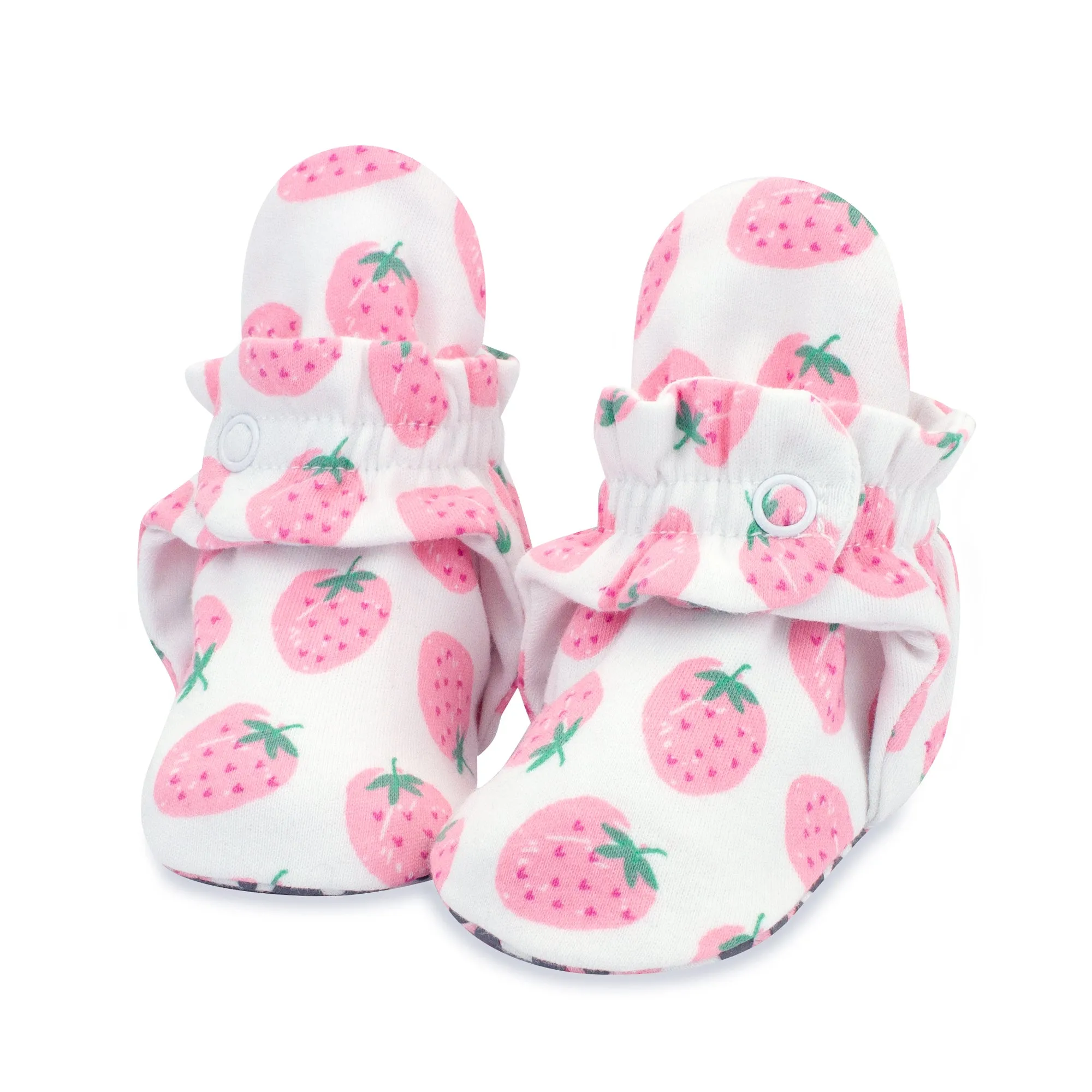 Strawberries Organic Cotton Gripper Baby Bootie