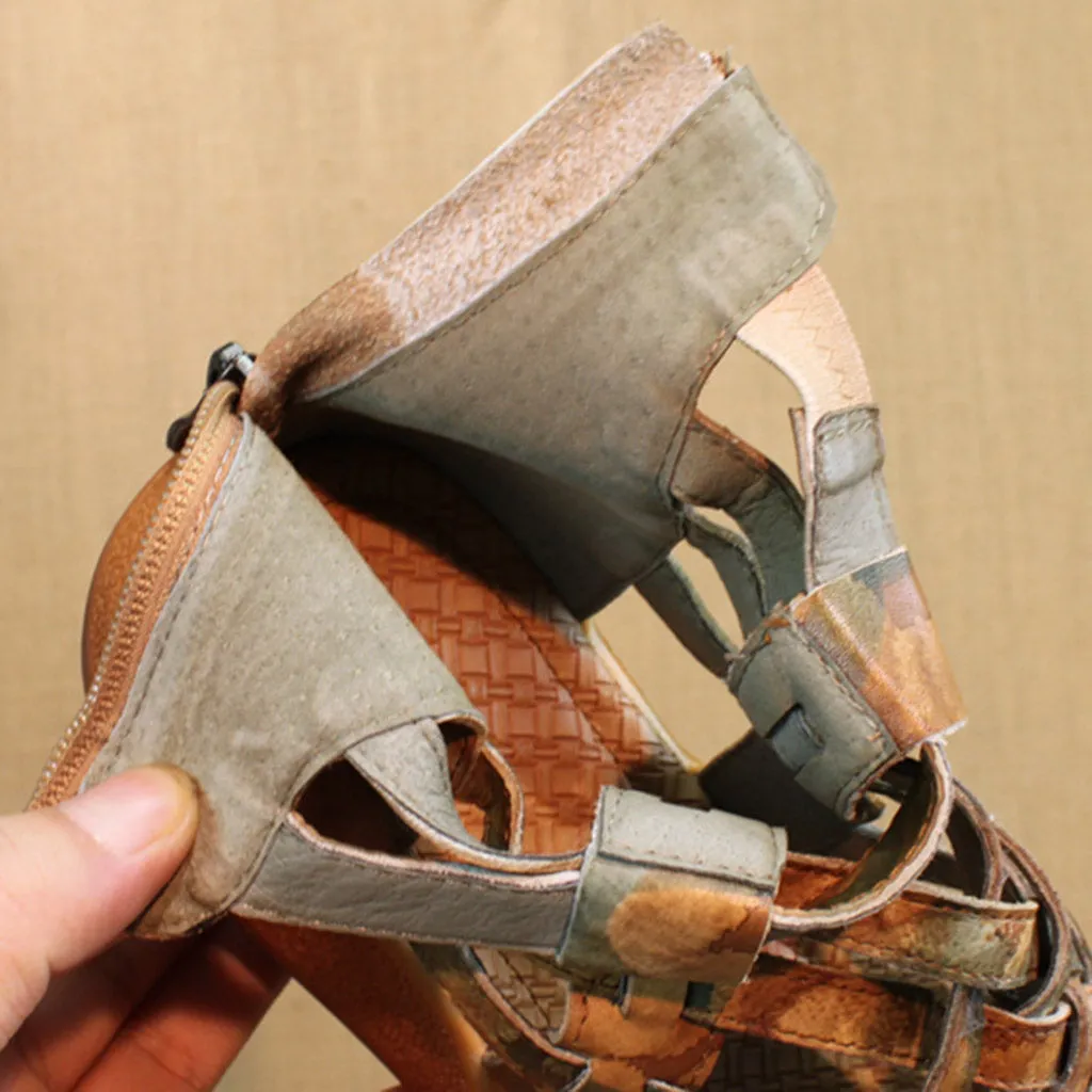 Summer Vintage Wedge Woven Sandals