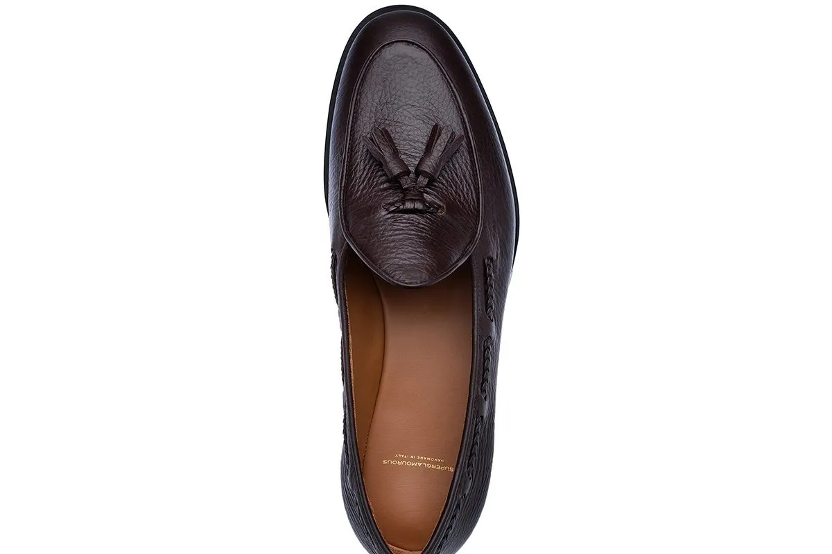 TANGERINE 8-T DEER COCOA BELGIAN LOAFERS