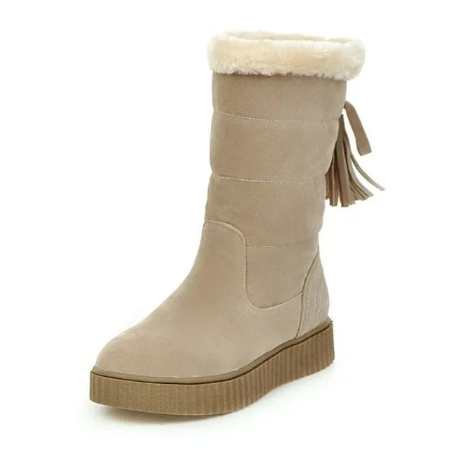 Tassels Snow Boots Flat with Casual